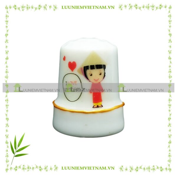 quà lưu niệm gốm sứ thimble vẽ tay 26